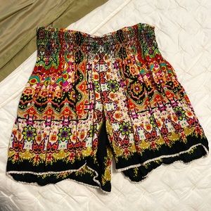 Multicolored Flowy Shorts
